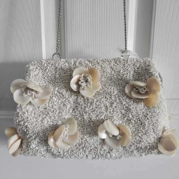 NWT Viral Made In India Beaded Kisslock Frame Crossbody Bag Purse - Picture 9 of 9